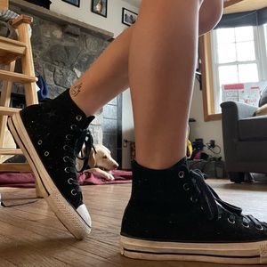 velvet tinsel splatter converse womens size 10